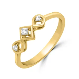 Mystic Enchantment Gold Ring with Lab-Grown Diamonds without Chain