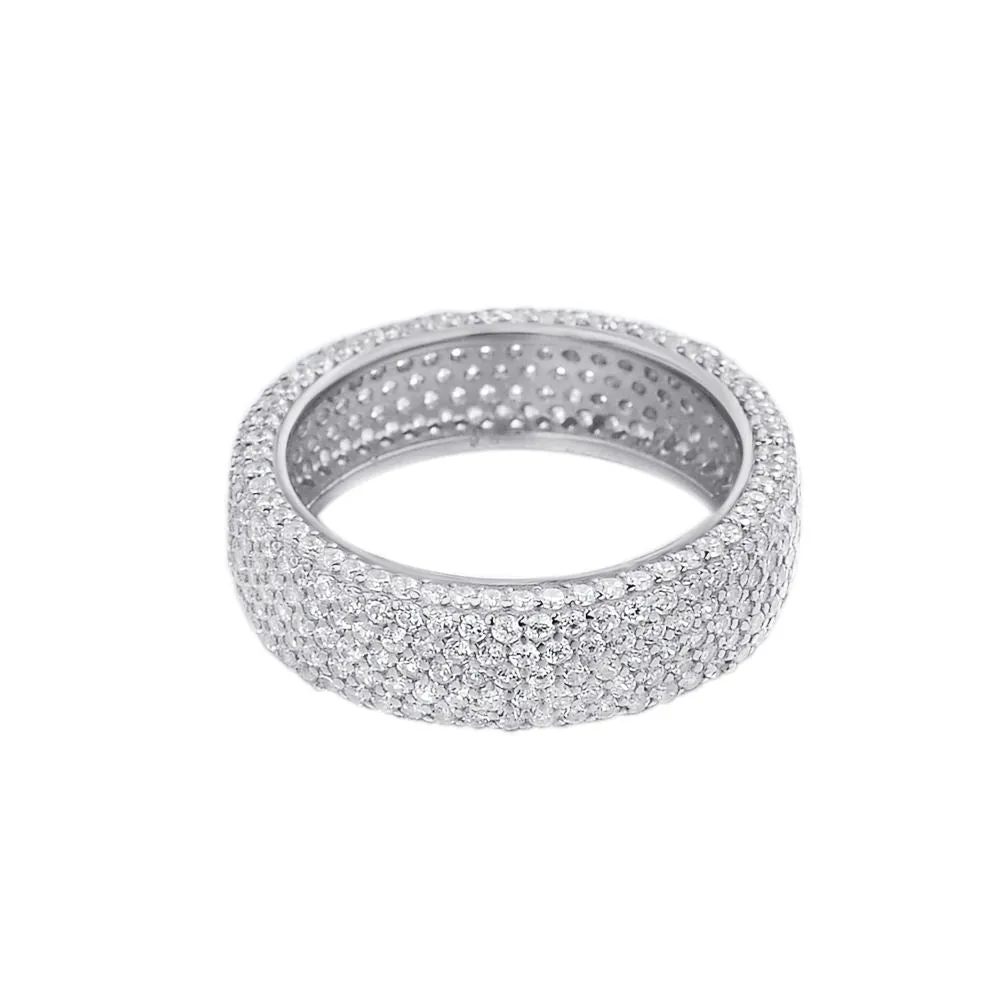 New Hip Hop Iced Out Zircon Gold Full Setting Silver Diamond Rings Design For Men Jewelry Wholesale