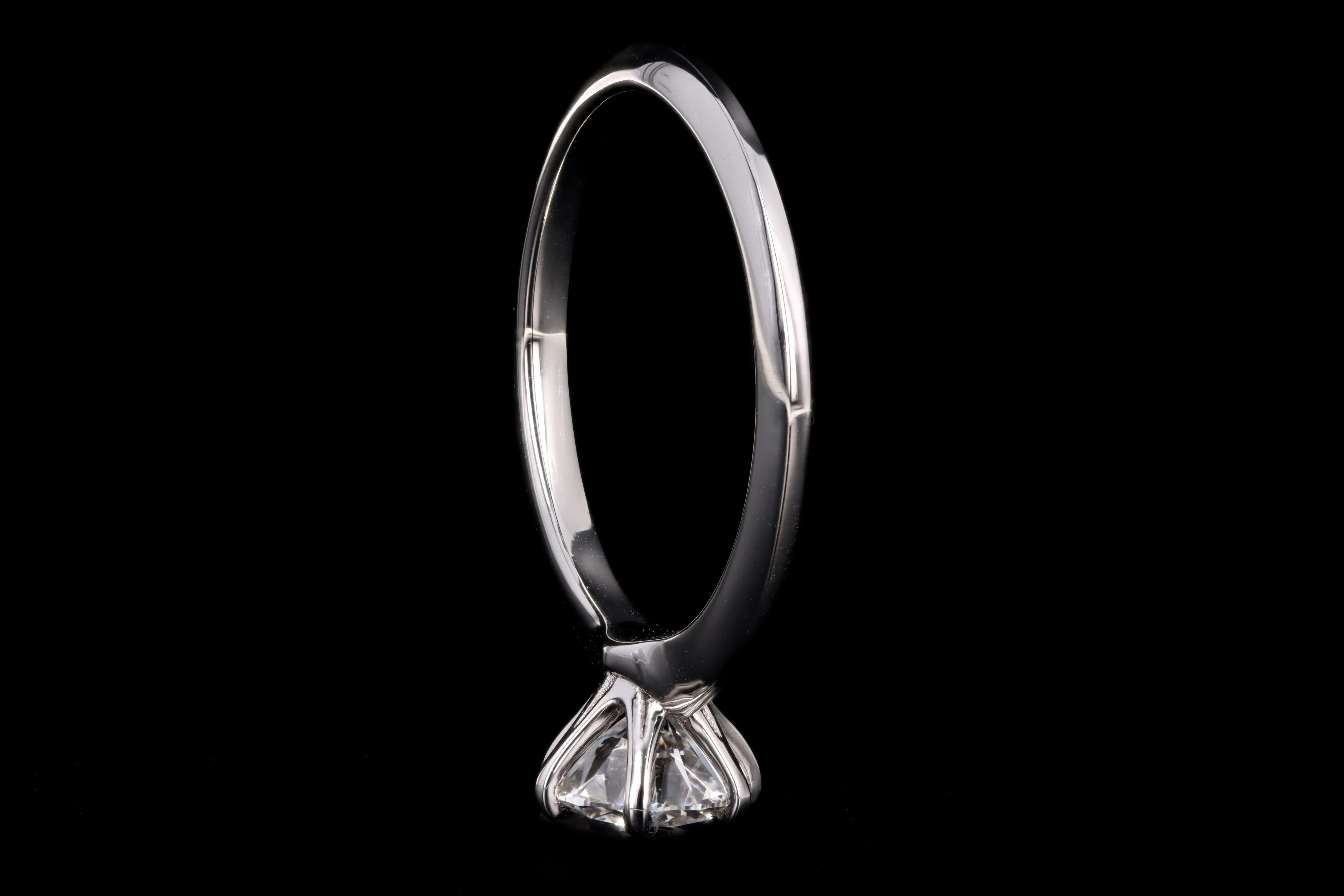 New Platinum 1.01 Carat Round Brilliant Cut Diamond Engagement Ring GIA Certified