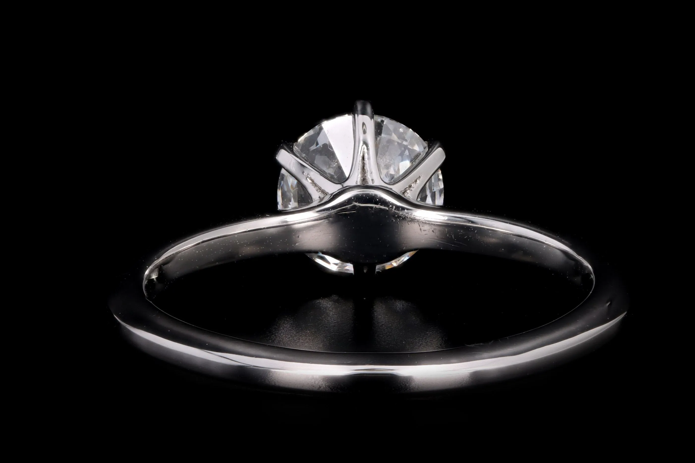 New Platinum 1.01 Carat Round Brilliant Cut Diamond Engagement Ring GIA Certified