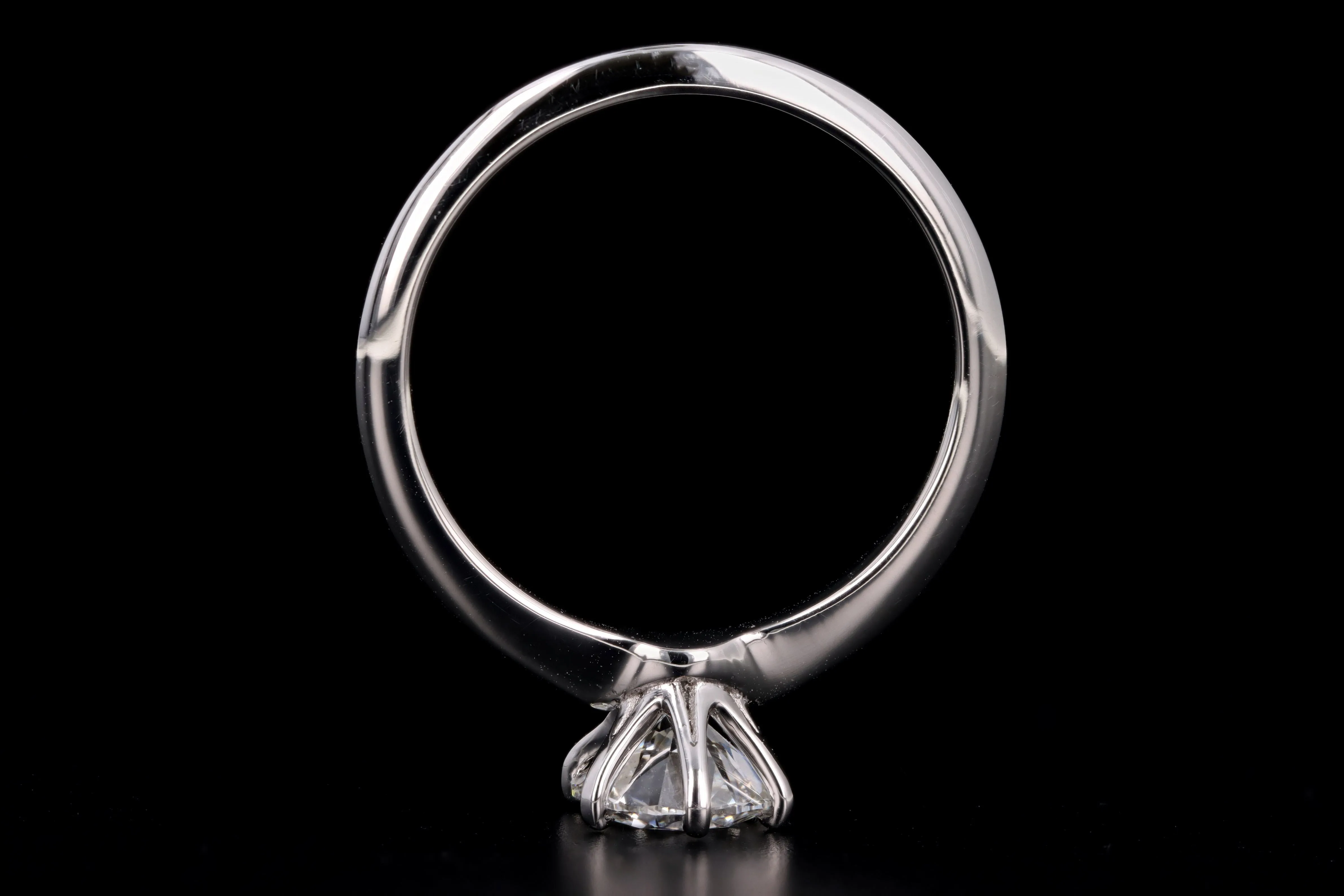 New Platinum 1.01 Carat Round Brilliant Cut Diamond Engagement Ring GIA Certified
