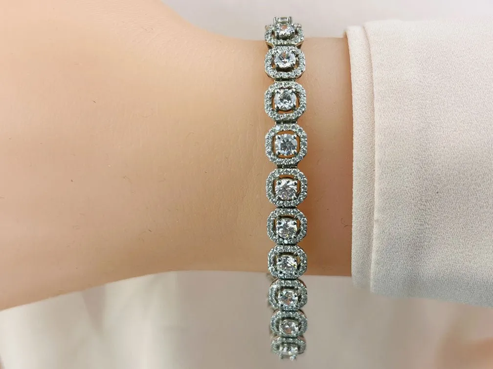 Octagon Red Carpet Lab-Grown Diamond Bracelet with 6.80 ct.(finished) 1.1mm, 3.5mm