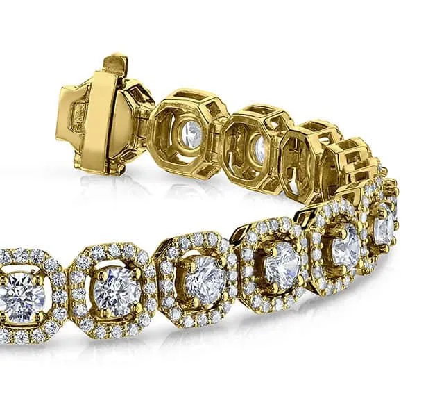 Octagon Red Carpet Lab-Grown Diamond Bracelet with 6.80 ct.(finished) 1.1mm, 3.5mm