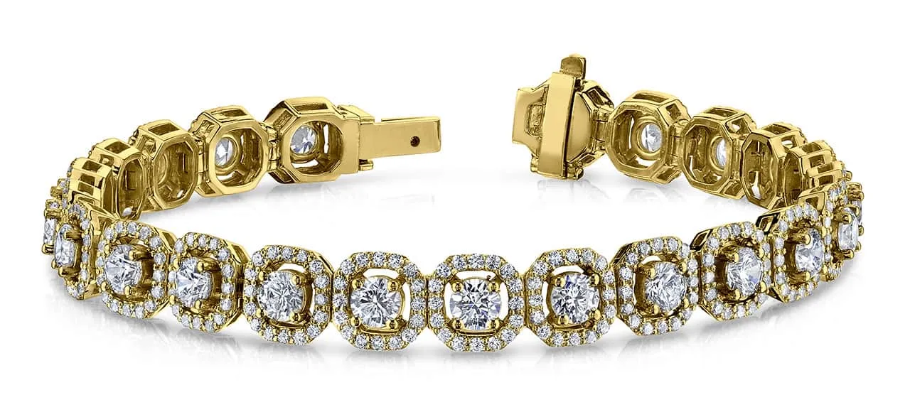 Octagon Red Carpet Lab-Grown Diamond Bracelet with 6.80 ct.(finished) 1.1mm, 3.5mm