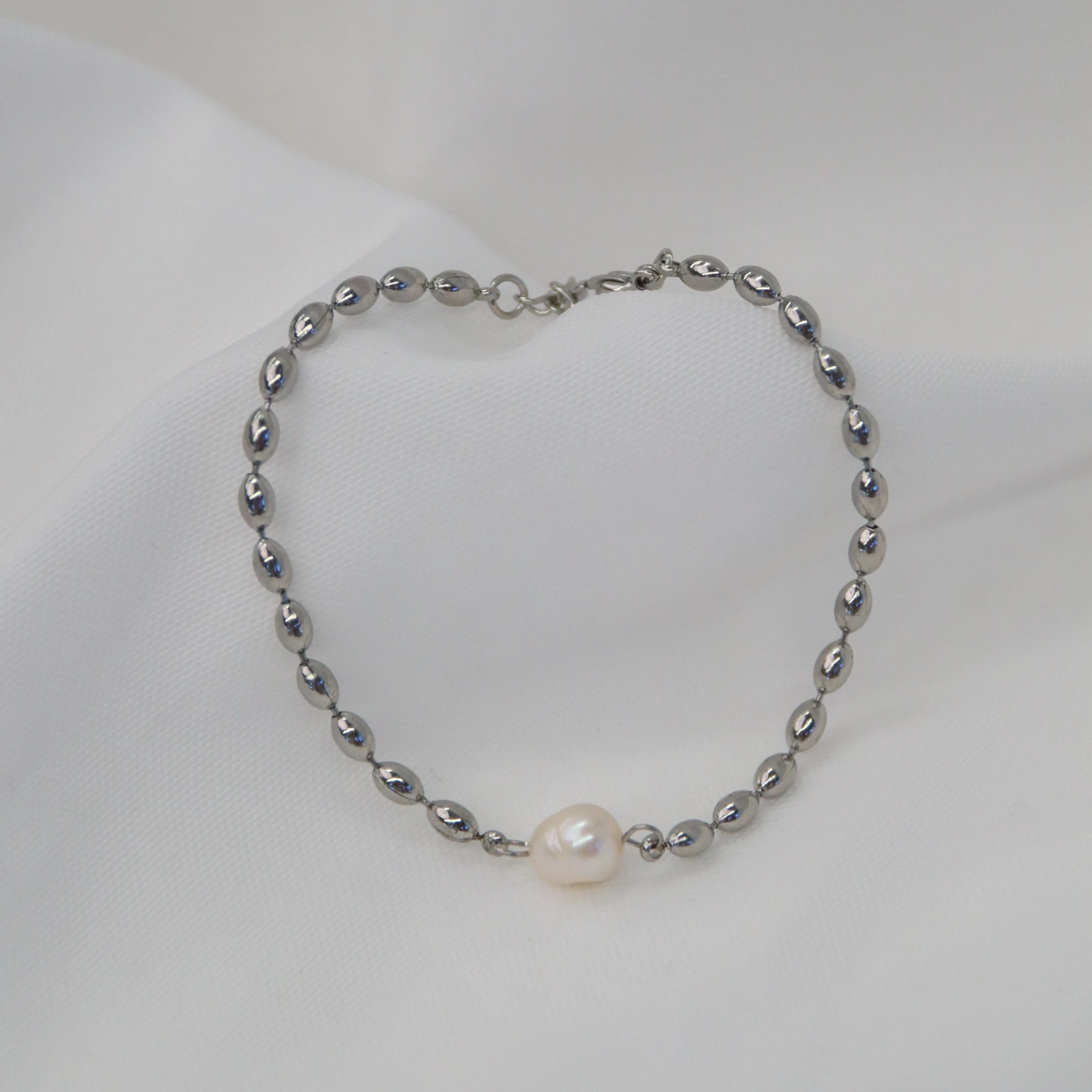 Olivia | Stainless Steel 18K Gold Plated Beaded Bracelet