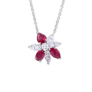 Oscar Heyman Platinum Ruby & Diamond Pendant - 903233