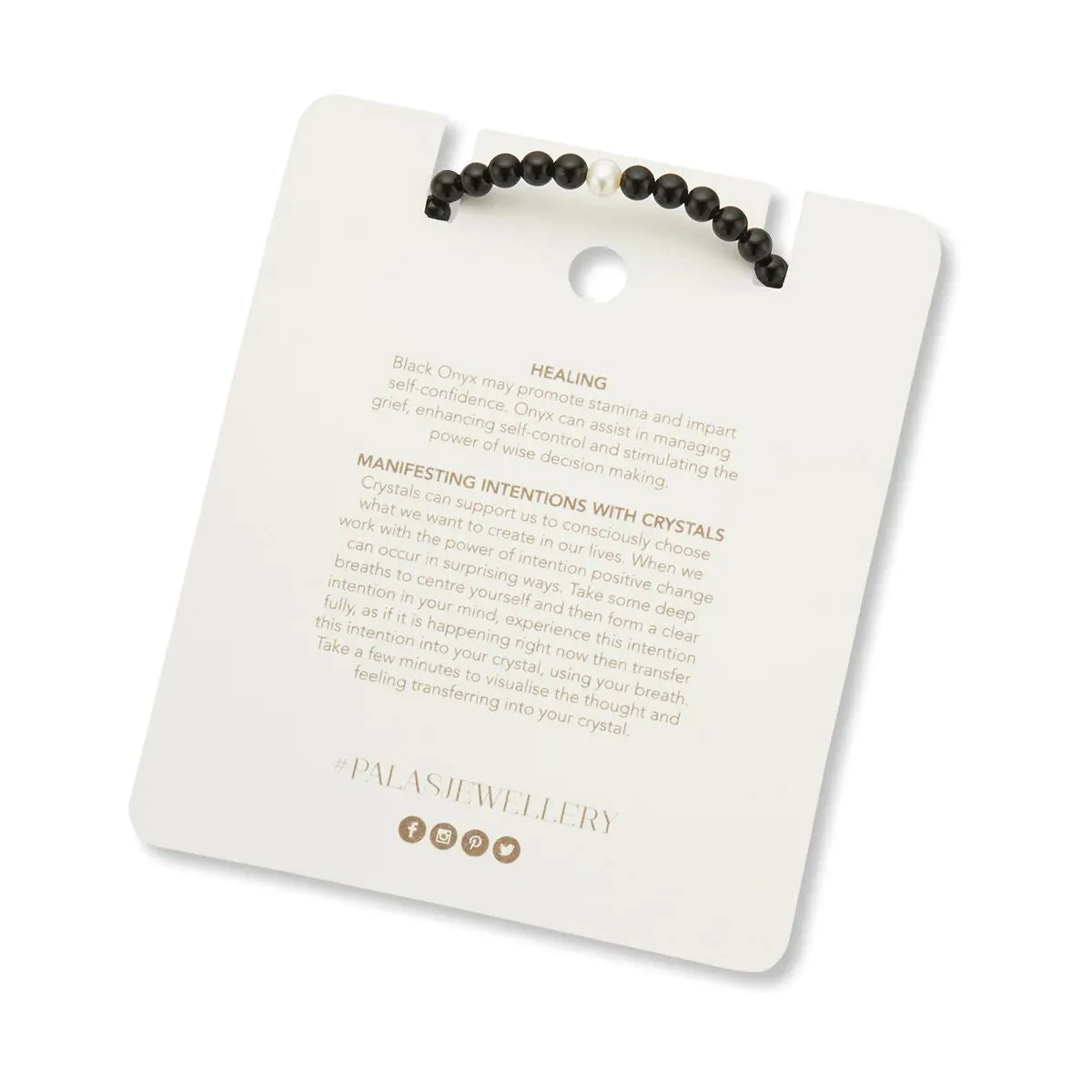 PALAS Onyx & Pearl Propensity Gem Bracelet