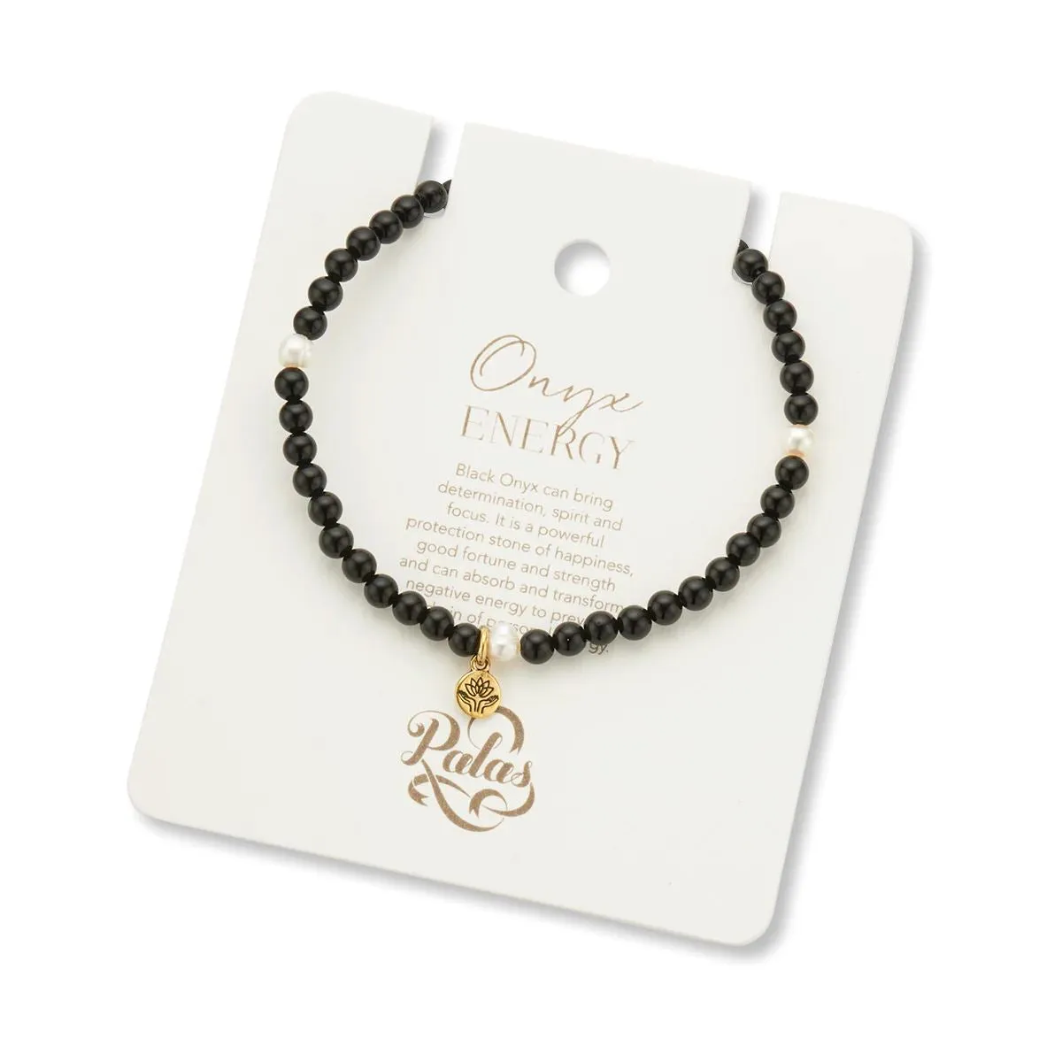 PALAS Onyx & Pearl Propensity Gem Bracelet