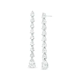 Pear-Shaped Line Drop Earrings