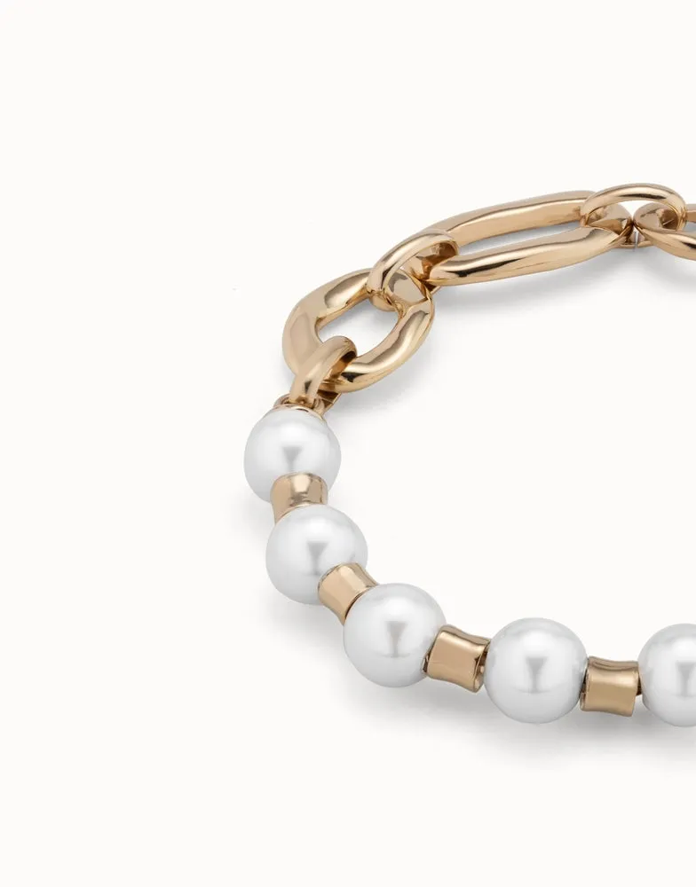 Pearl & Match bracelet, gold