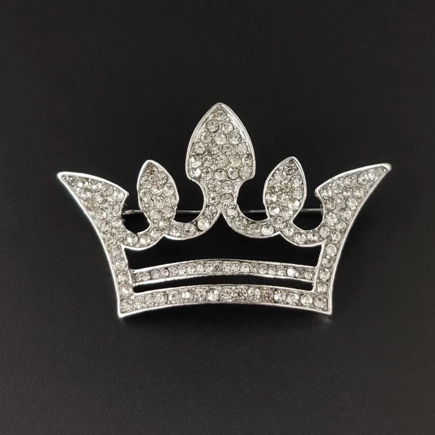 Pearl Crystal Brooch Badge