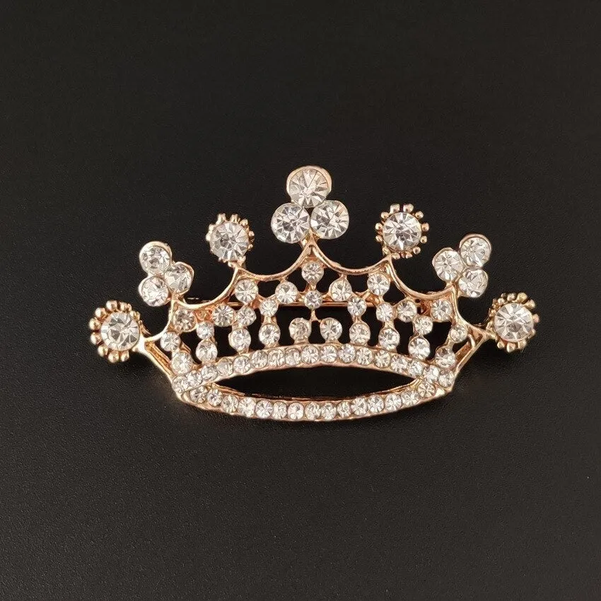 Pearl Crystal Brooch Badge