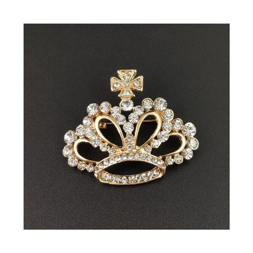 Pearl Crystal Brooch Badge