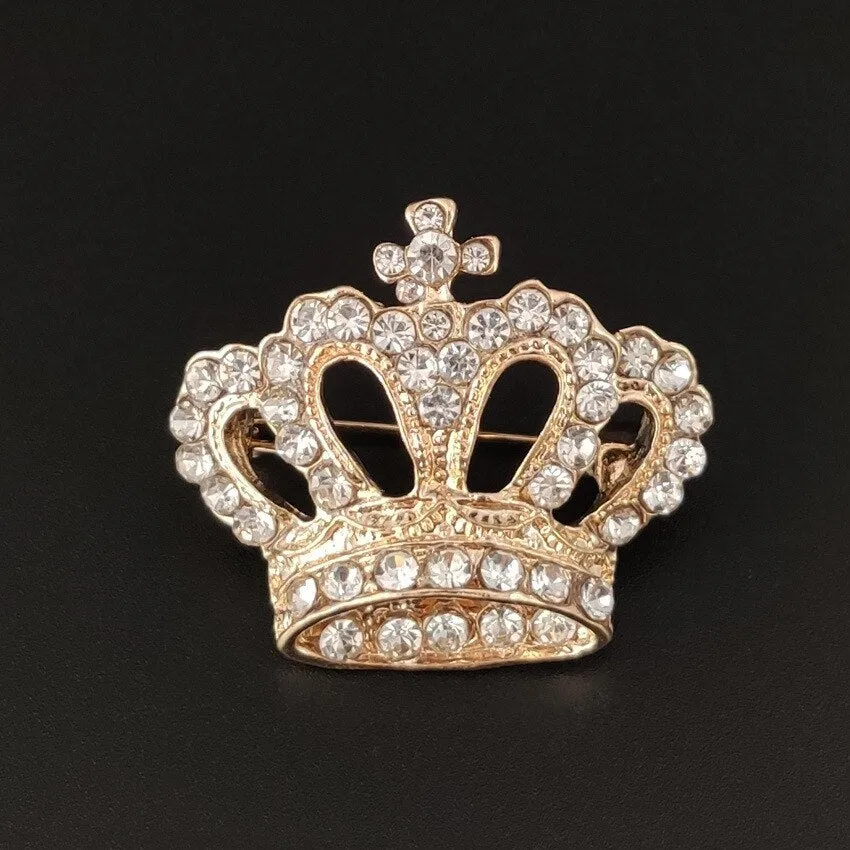 Pearl Crystal Brooch Badge