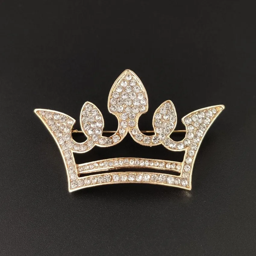 Pearl Crystal Brooch Badge