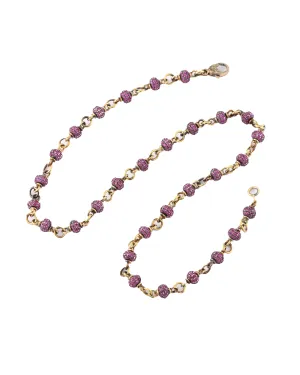 Pink Sapphire Confetti Chain Necklace