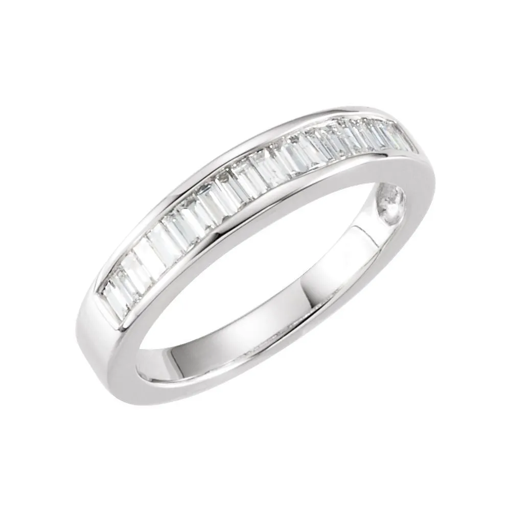 Platinum 1/2 CTW Diamond Anniversary Band Size 6