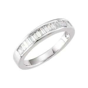 Platinum 1/2 CTW Diamond Anniversary Band Size 6