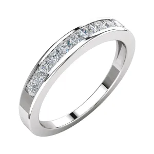 Platinum 1/2 CTW Diamond Anniversary Band Size 7