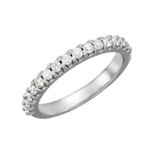 Platinum 1/2 CTW Diamond Band, Size 7