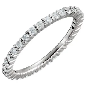 Platinum 1/2 CTW Diamond Eternity Band Size 6