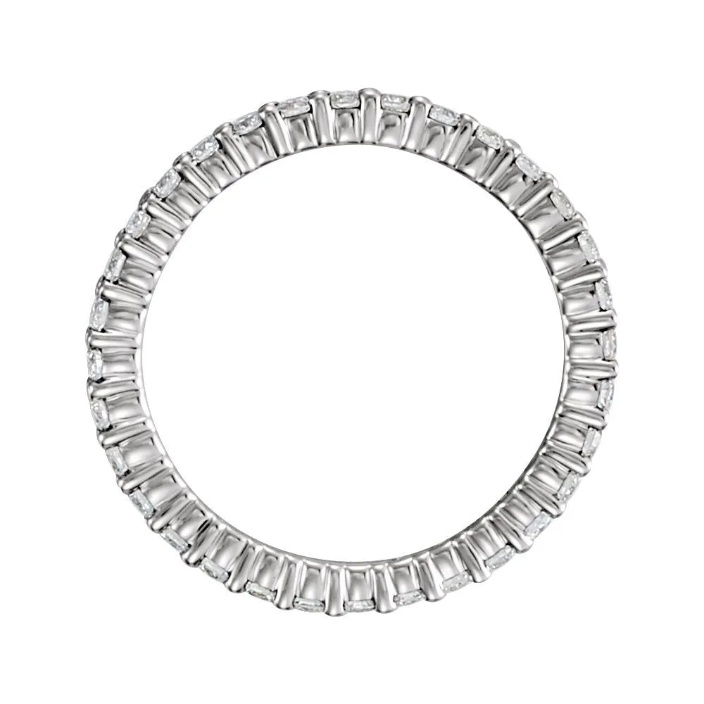 Platinum 1/2 CTW Diamond Eternity Band Size 7