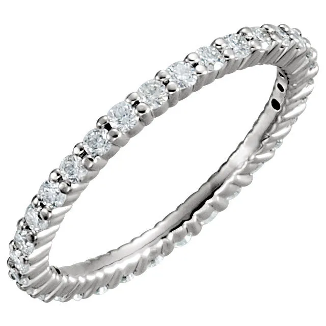 Platinum 1/2 CTW Diamond Eternity Band Size 7