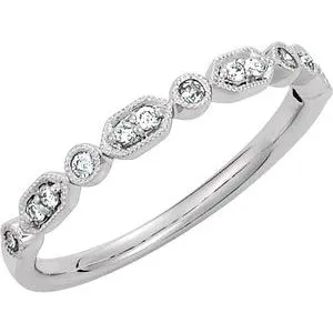 Platinum 1/8 CTW Diamond Ring