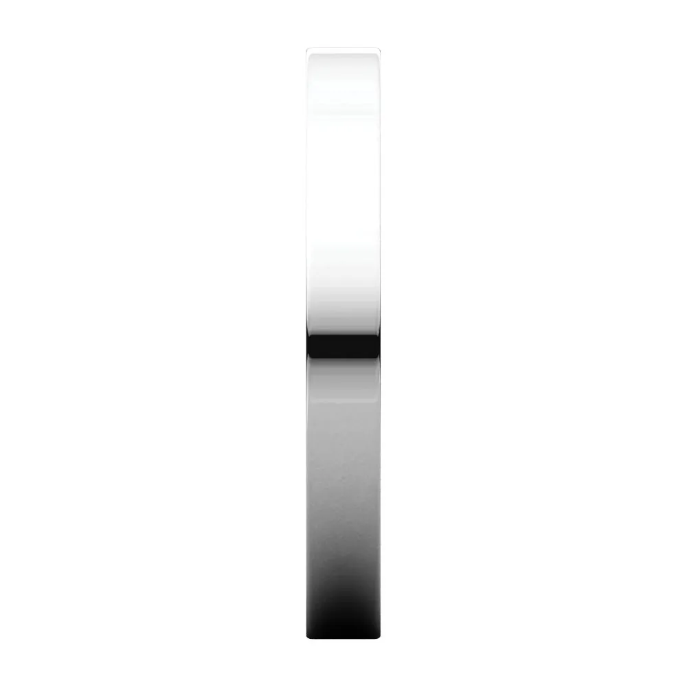 Platinum 2.5mm Flat Band, Size 7.5