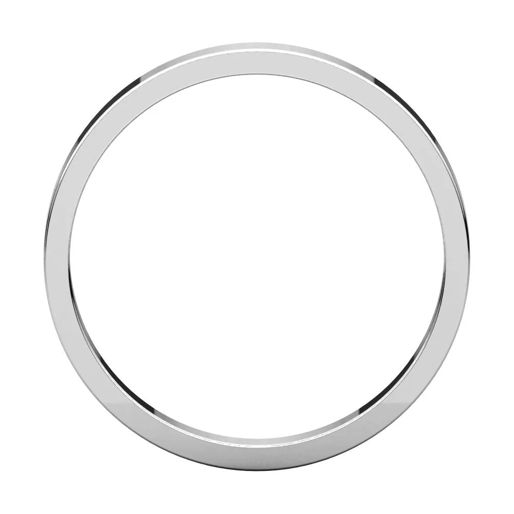 Platinum 2.5mm Flat Band, Size 7.5