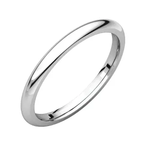 Platinum 2mm Comfort Fit Band, Size 10