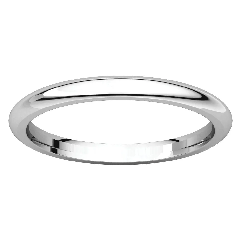 Platinum 2mm Comfort Fit Band, Size 10