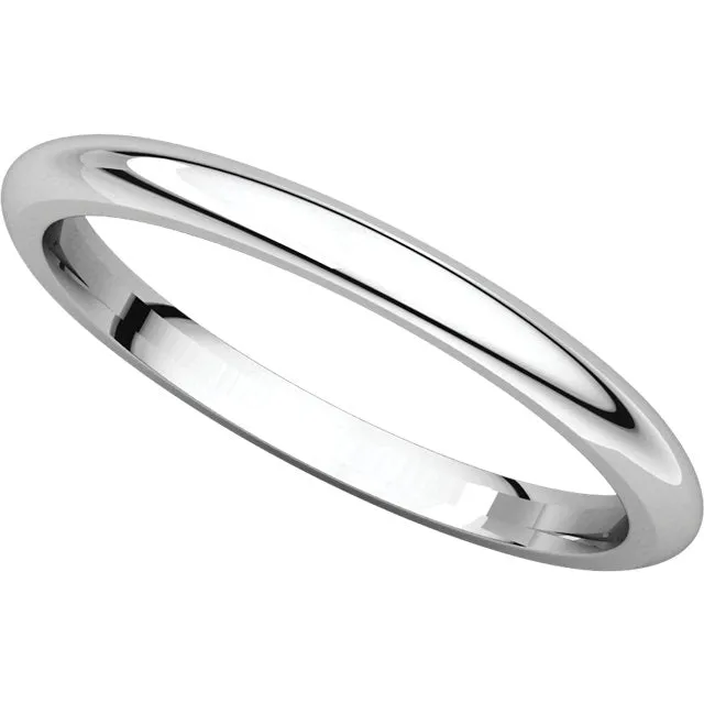 Platinum 2mm Comfort Fit Band, Size 10