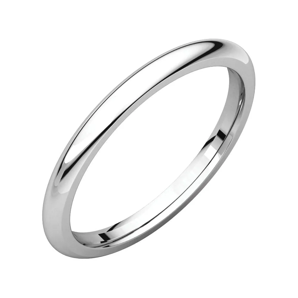 Platinum 2mm Comfort Fit Band, Size 10