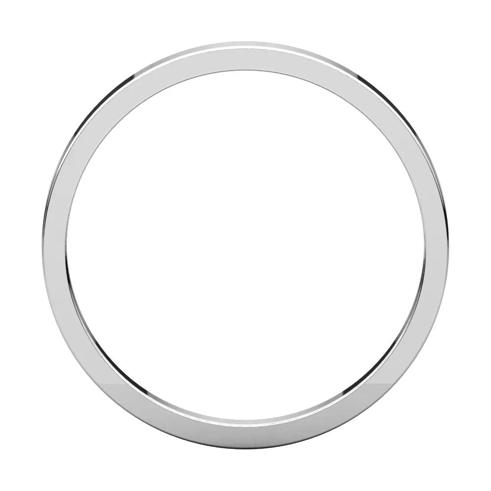 Platinum 2mm Flat Band, Size 6.5