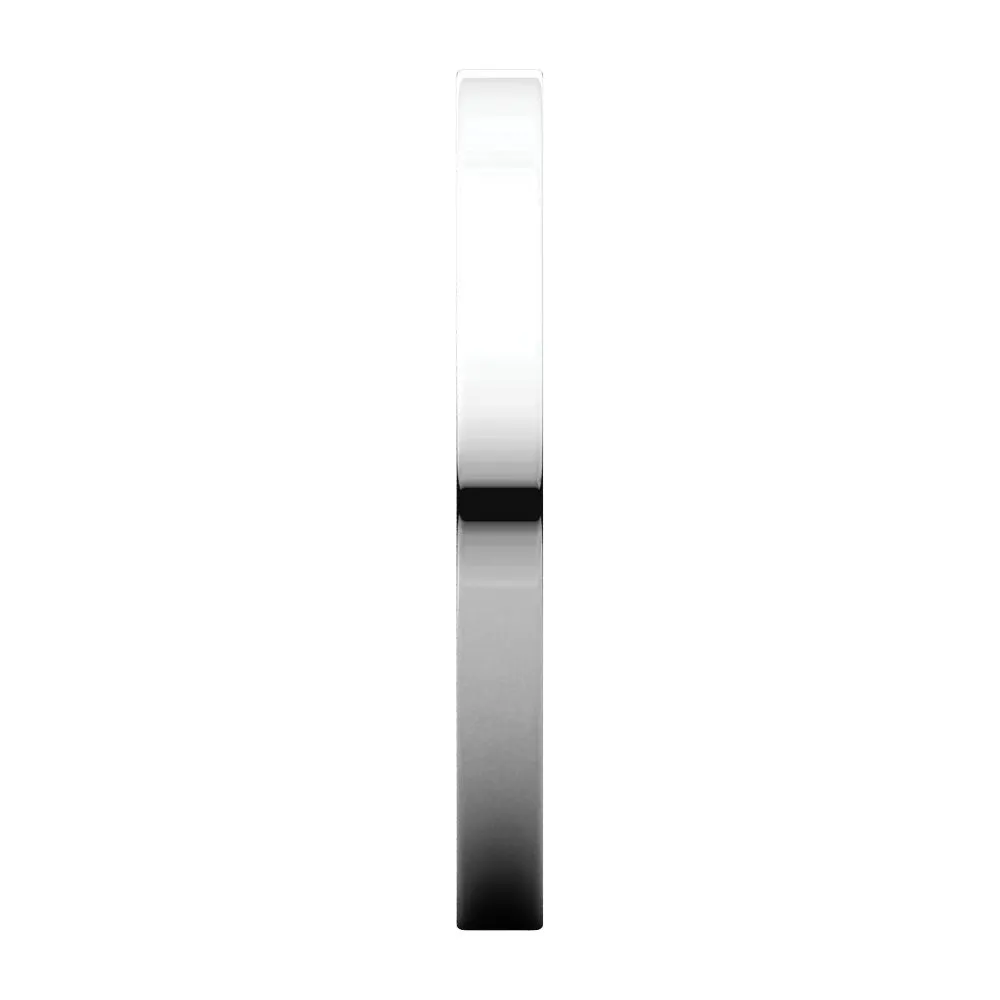 Platinum 2mm Flat Band, Size 6.5