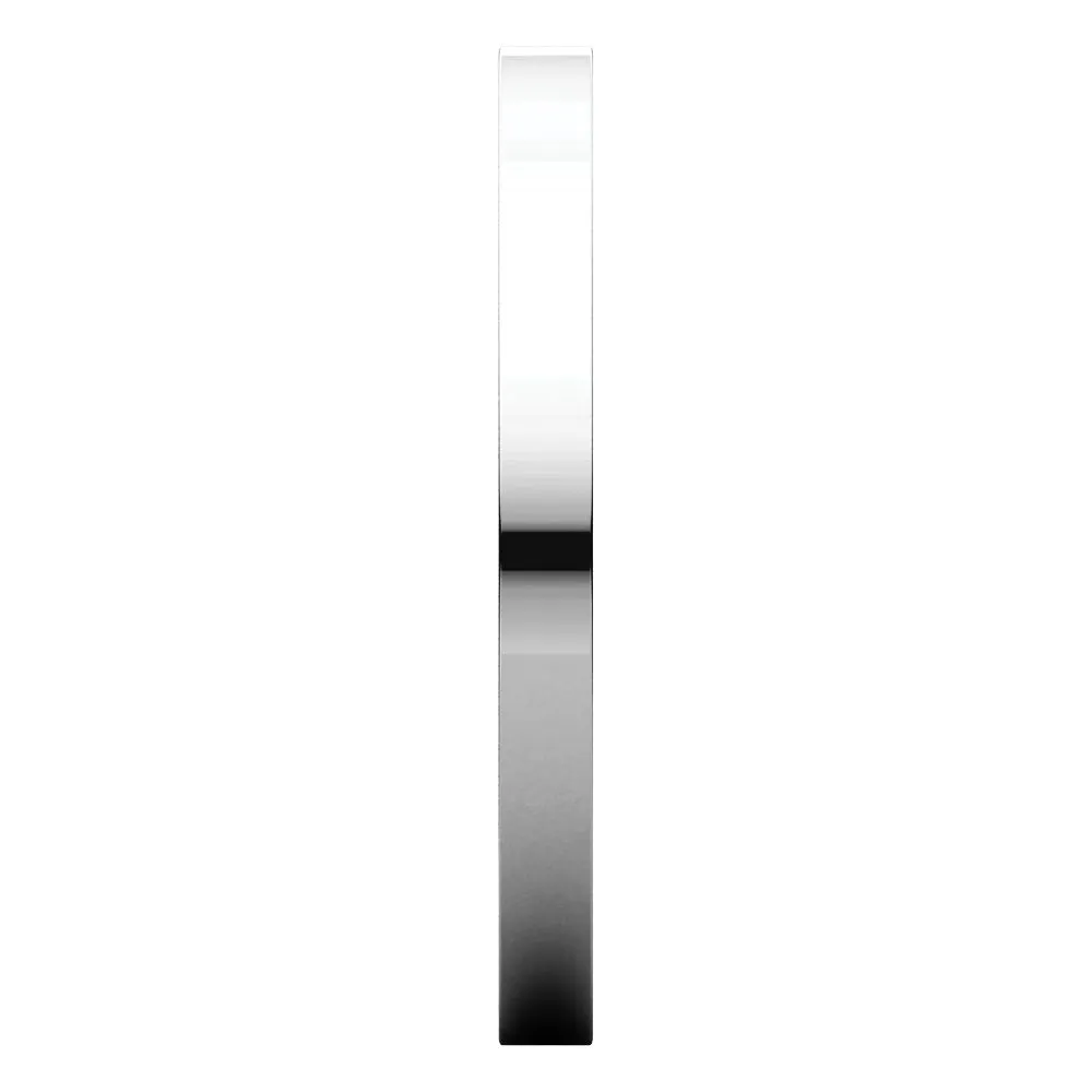 Platinum 2mm Flat Comfort Fit Band, Size 4.5
