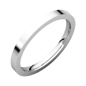 Platinum 2mm Flat Comfort Fit Band, Size 4.5