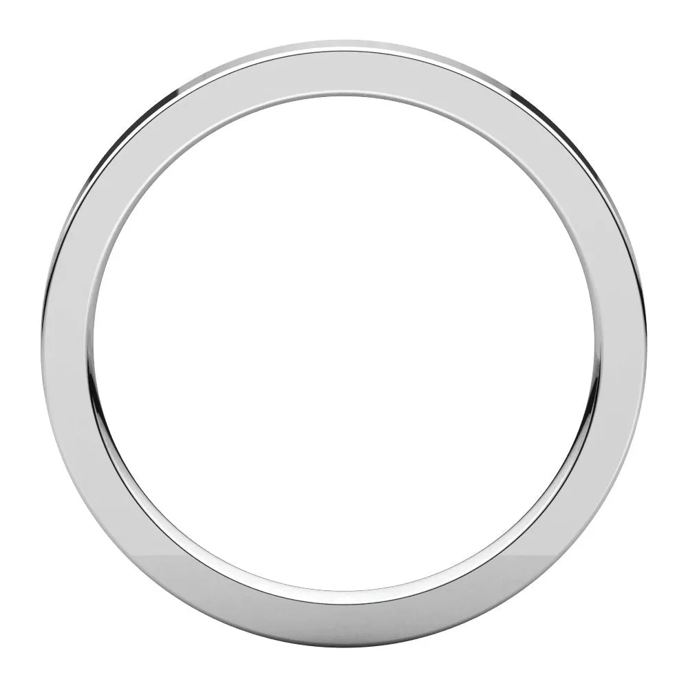 Platinum 2mm Flat Comfort Fit Band, Size 4.5