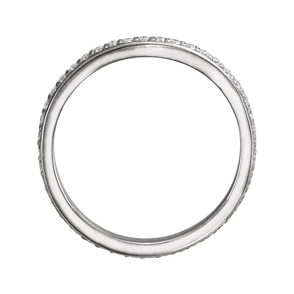 Platinum 3/8 CTW Diamond Eternity Band , Size 7