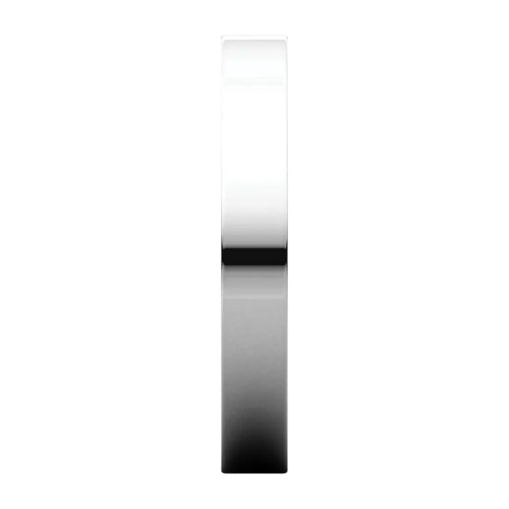 Platinum 3mm Flat Band, Size 9