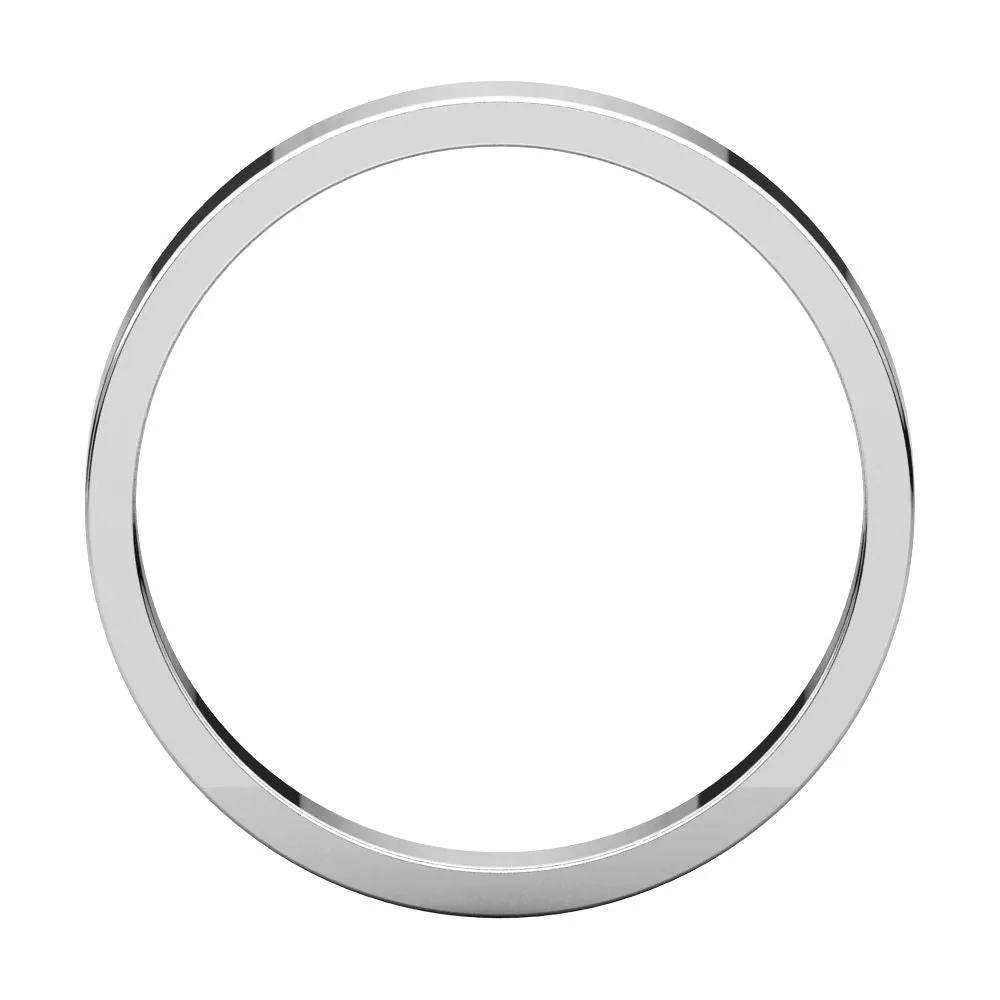 Platinum 3mm Flat Band, Size 9