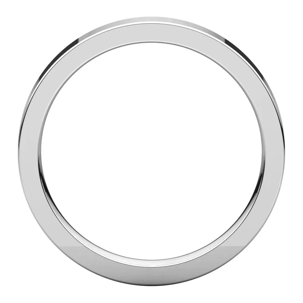 Platinum 3mm Flat Comfort Fit Band, Size 5