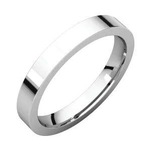 Platinum 3mm Flat Comfort Fit Band, Size 5