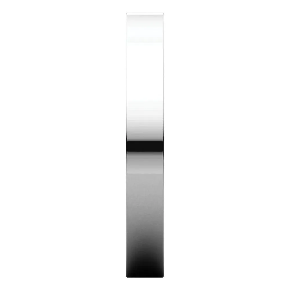 Platinum 3mm Flat Comfort Fit Band, Size 9