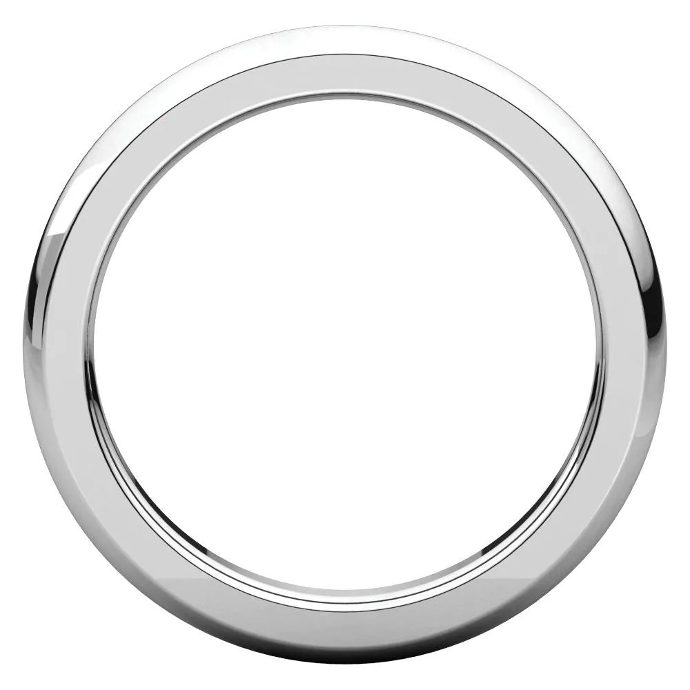 Platinum 3mm Heavy Comfort Fit Band, Size 4