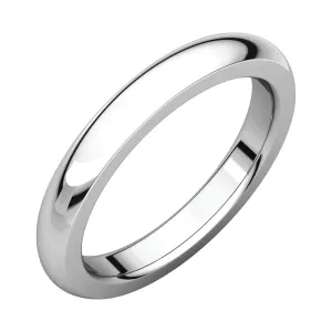Platinum 3mm Heavy Comfort Fit Band, Size 4