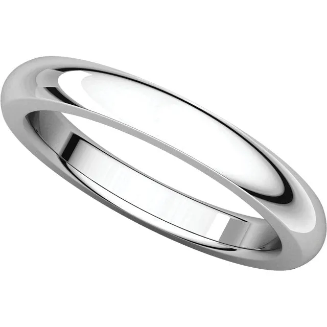 Platinum 3mm Heavy Comfort Fit Band, Size 4
