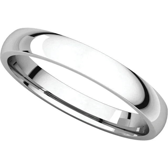 Platinum 3mm Light Comfort Fit Band, Size 5