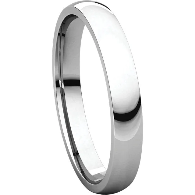 Platinum 3mm Light Comfort Fit Band, Size 5